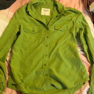 Abercrombie green button up